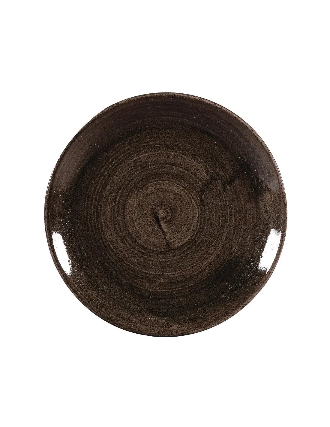 Assiettes avec rebord Churchill Stonecast Patina Black 288mm (Lot de 12)
