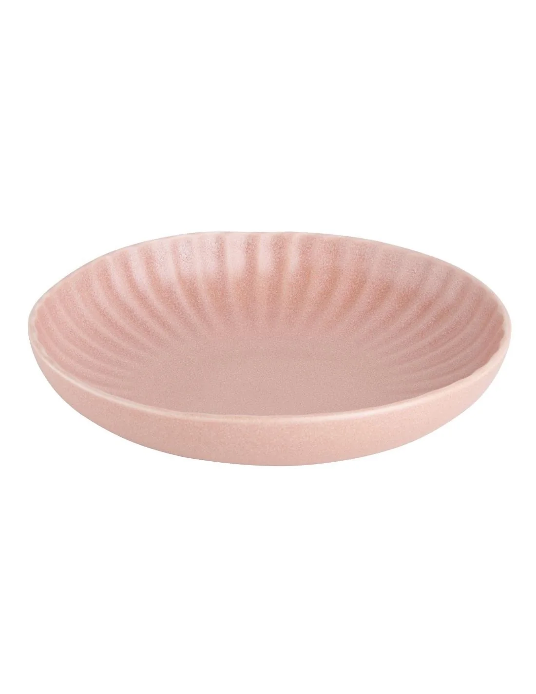 Assiettes calottes Olympia Corallite pêche 220x50mm (lot de 6)