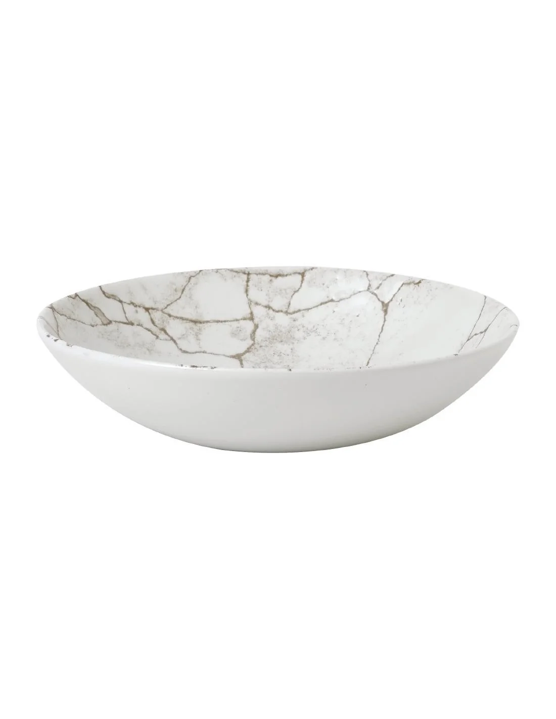 Assiettes coupe ronde Studio Prints Kintsugi Agate Grey 182mm (Lot de 12)