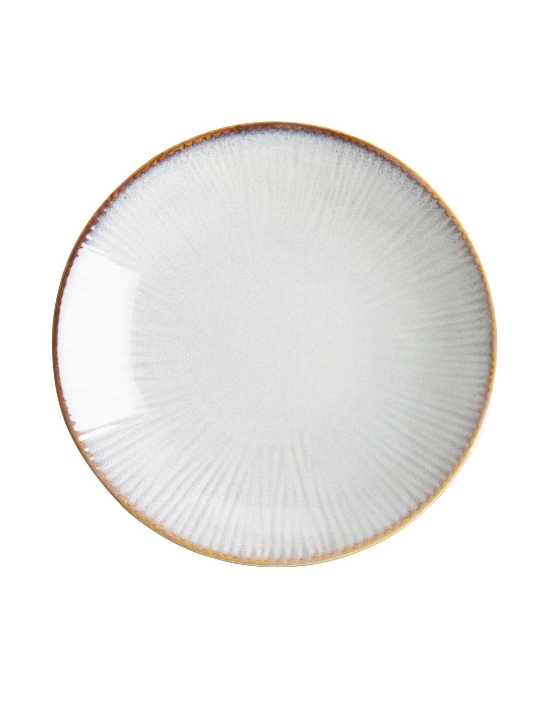 Assiettes creuses Olympia Drift en relief gris 260 mm (lot de 4)