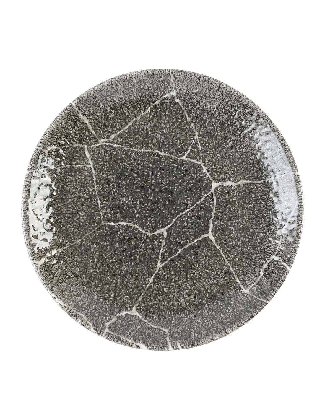 Assiettes rondes Churchill Studio Prints Kintsugi Quartz Black 165mm (Lot de 12)
