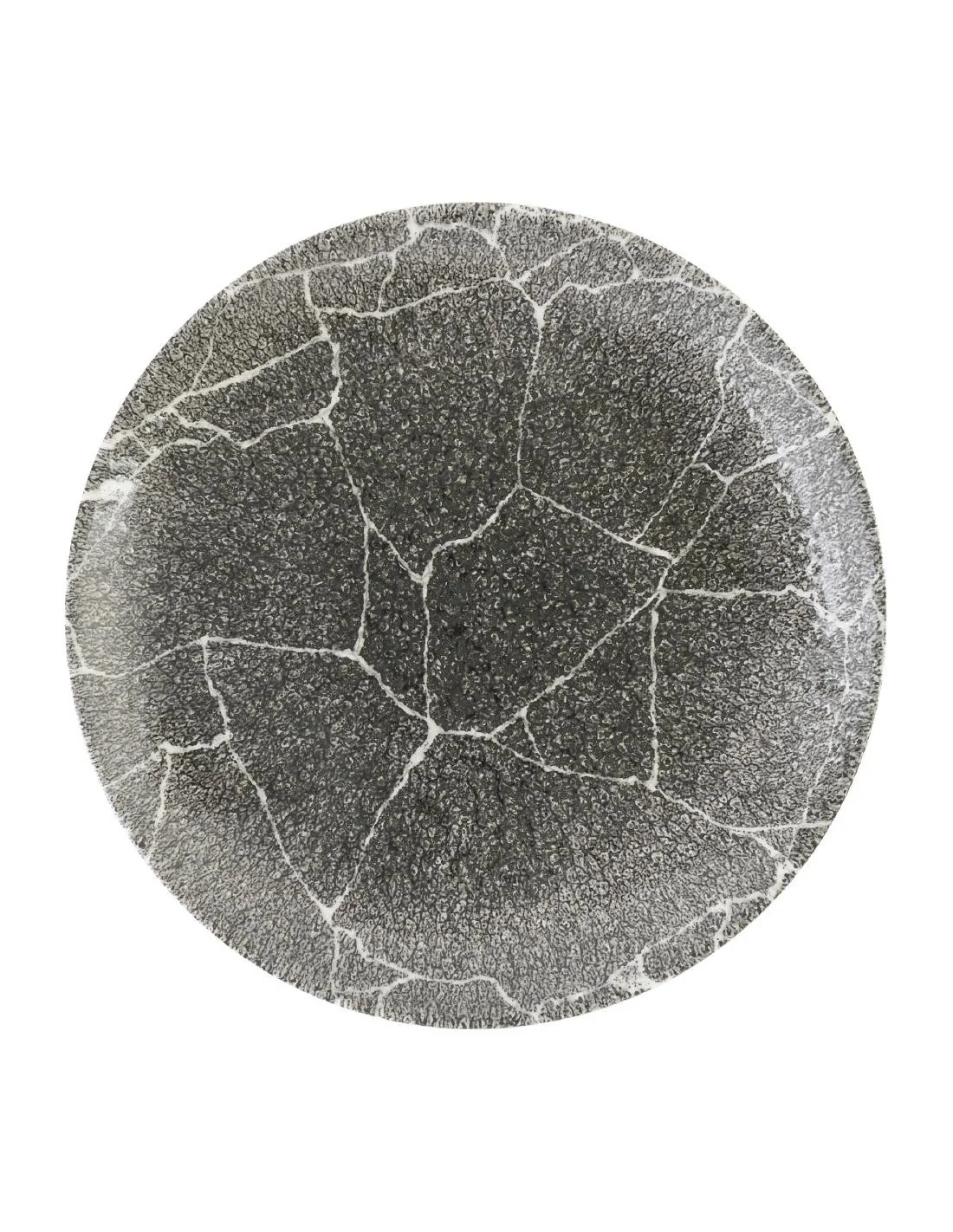 Assiettes rondes Churchill Studio Prints Kintsugi Quartz Black 217mm (Lot de 12)