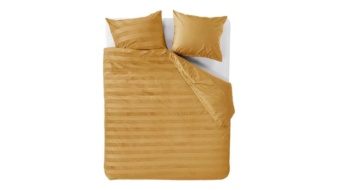 At Home Brillance Veloutée housse de couette jaune