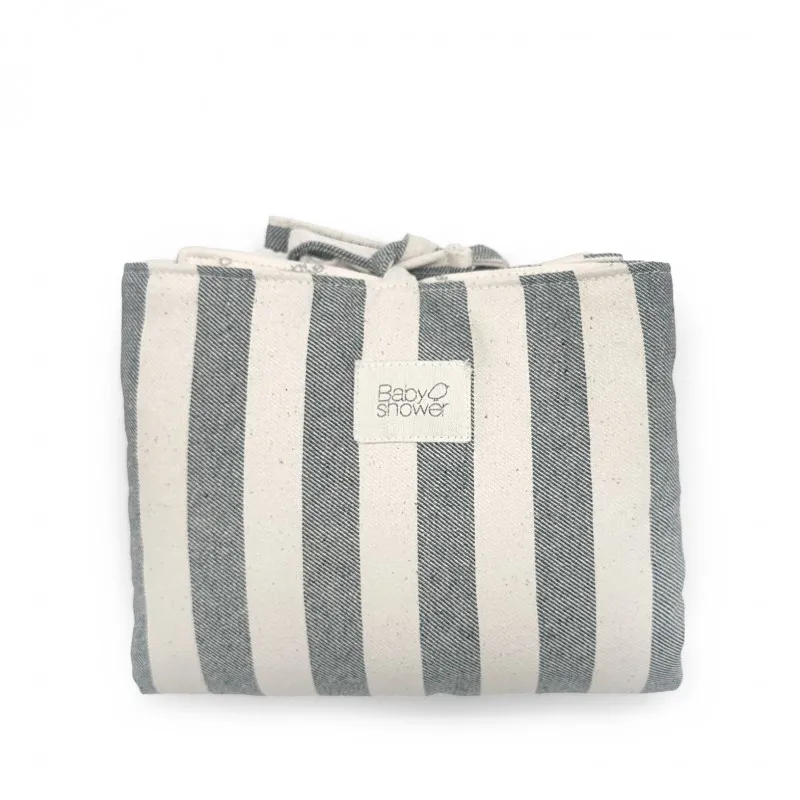 audrey mini changing pad navy jean