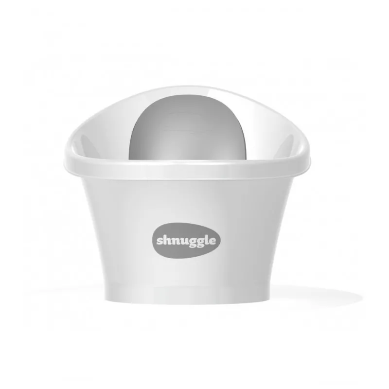 baby bathtub shnuggle white backrest grey
