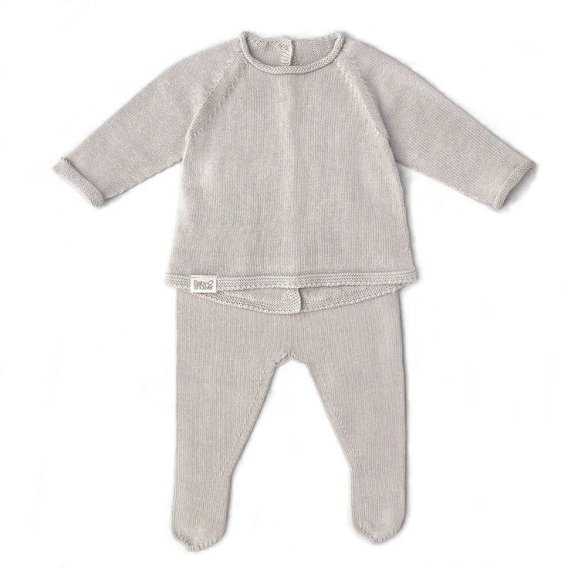baby tricot beige set