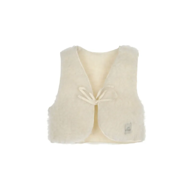 nanami off-white wool baby vest