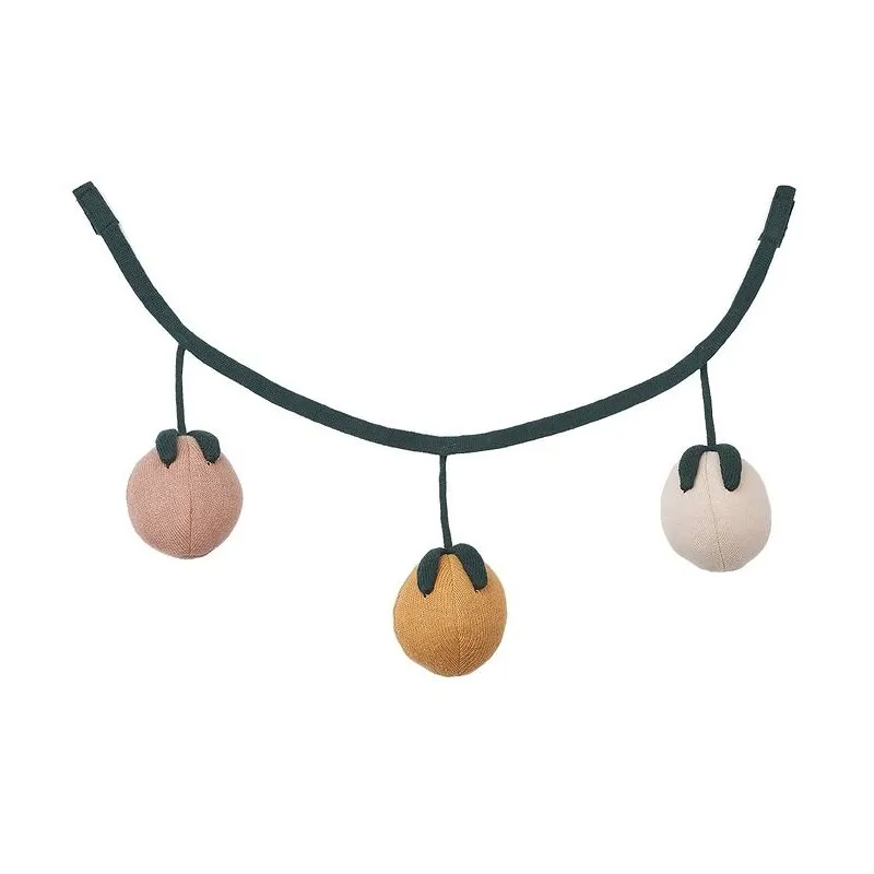 banderola cochecito bebé melocotones