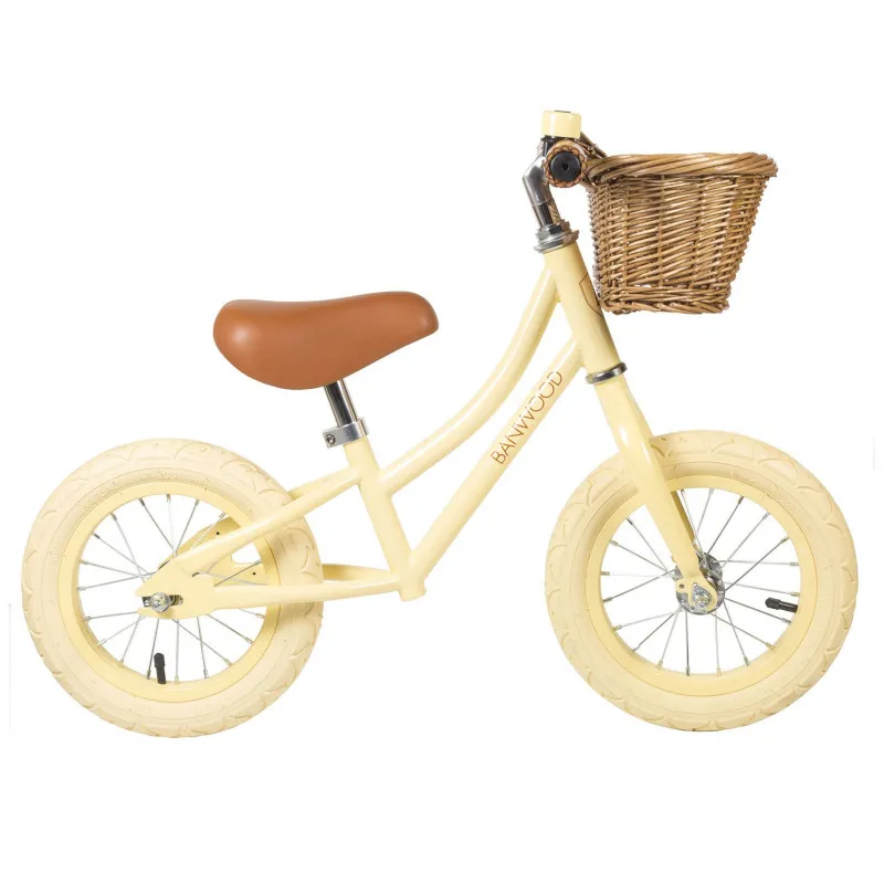 beige rocking scooter
