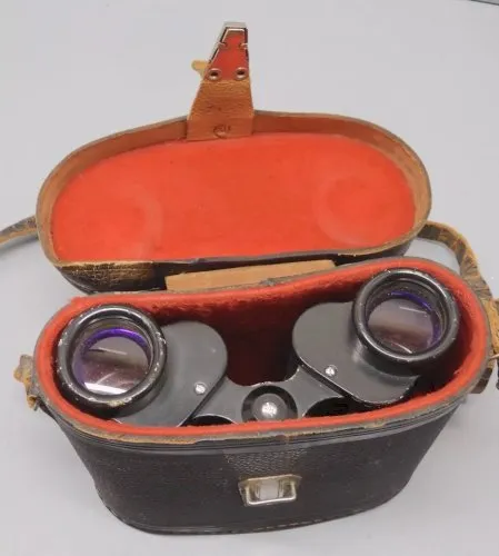 -BELLE ANCIENNE PAIRE de JUMELLES RUSSES USSR 8X30 dans ETUI CUIR COLLECTION  D