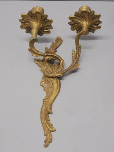 -BELLE APPLIQUE EN BRONZE XXe Style Louis XV à électrifier JUS de GRENIER D