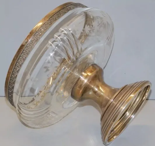 -BELLE COUPE SUR PIED CRISTAL BACCARAT? Monture & Pied ARGENT MINERVE poinçon D