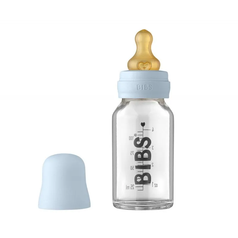 biberon cristal bibs baby blue 110 ml.