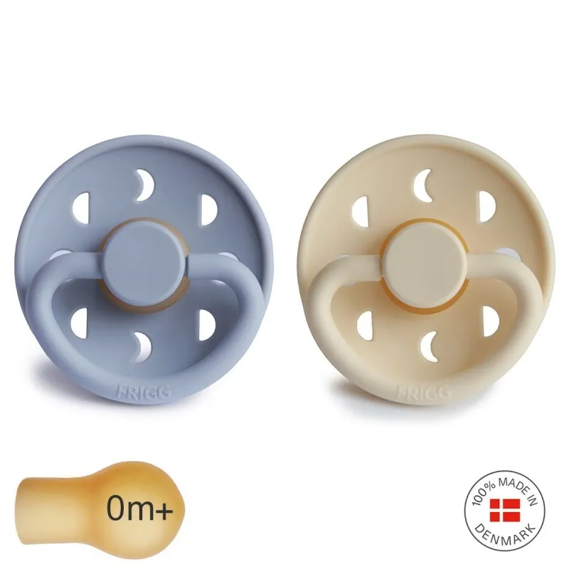 powder blue/cream pack 2 pacifier frigg moon phase