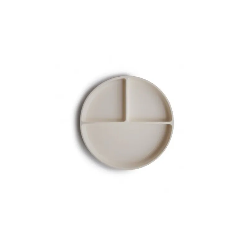 plato mushie ventosa & compartimentos ivory