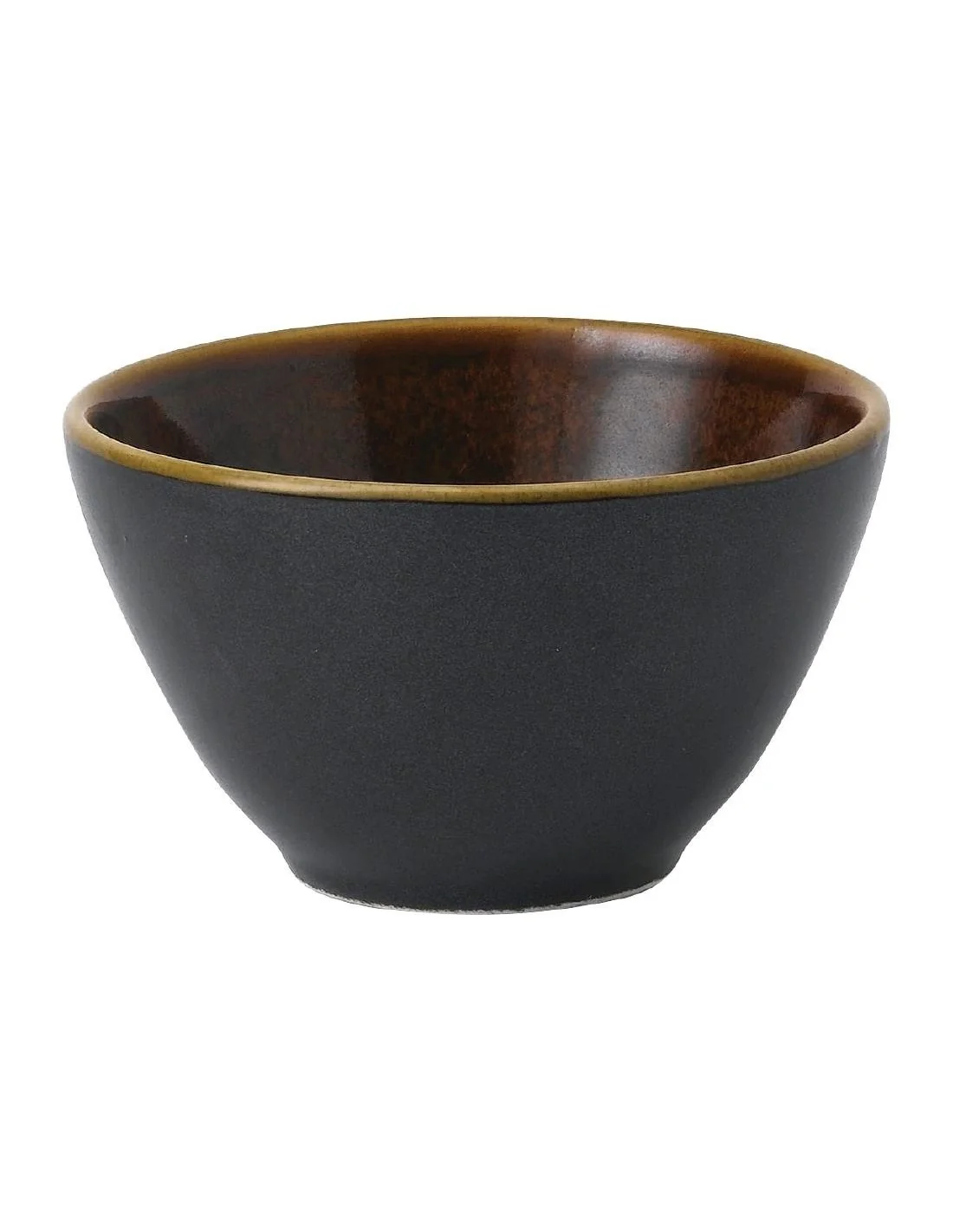 Bols profonds Churchill Super Vitrified Nourish Black Onyx deux tons 240ml (Lot de 12)