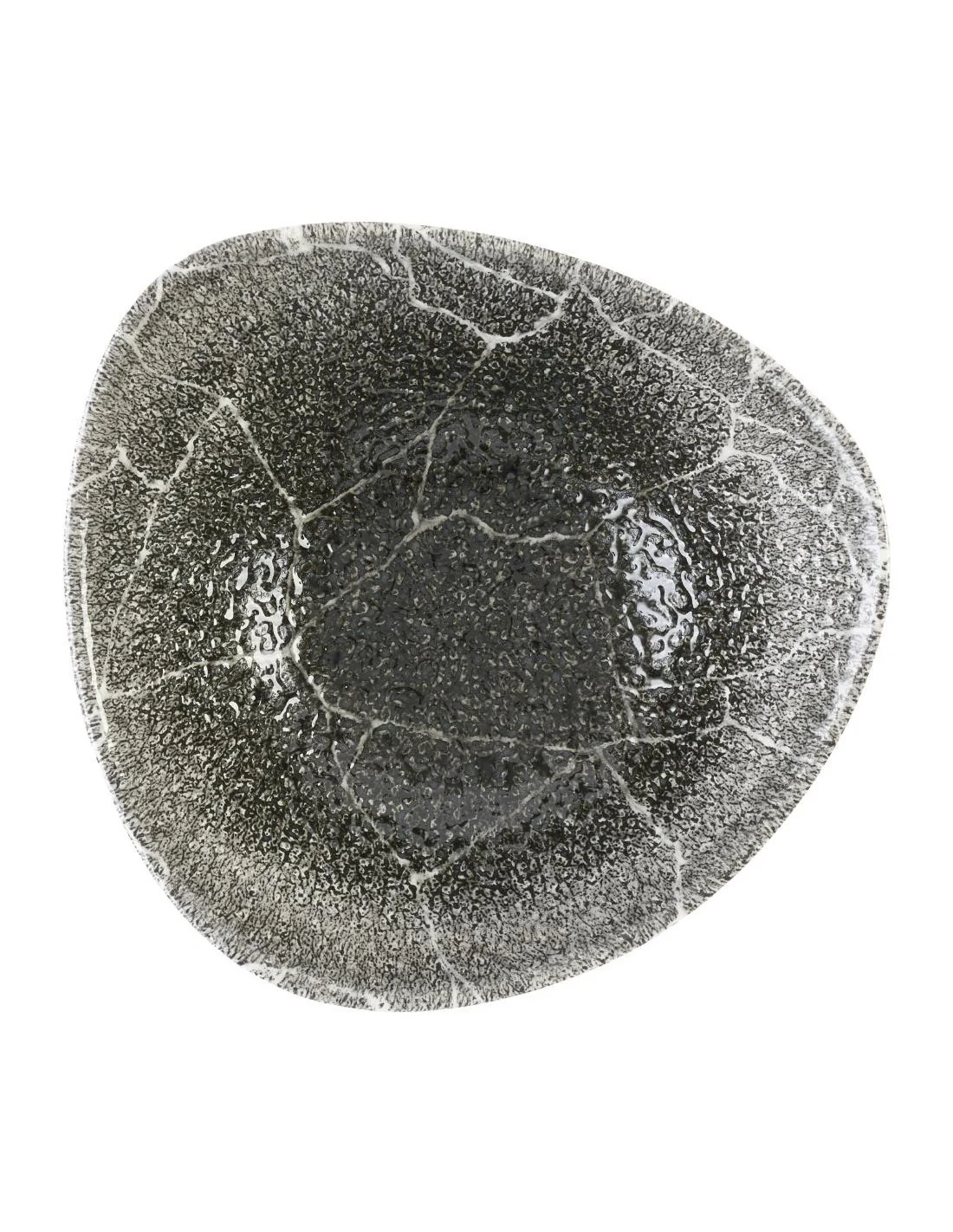 Bols triangulaires Churchill Studio Prints Kintsugi Quartz Black 185mm (Lot de 12)