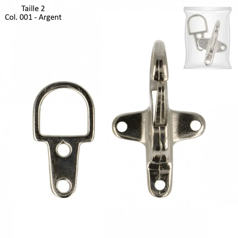 Boucles pompier *1pc Argent -