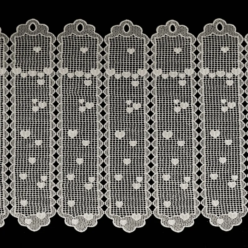 Brise Bise Macramé Hauteur 120cm Coeur Ecru