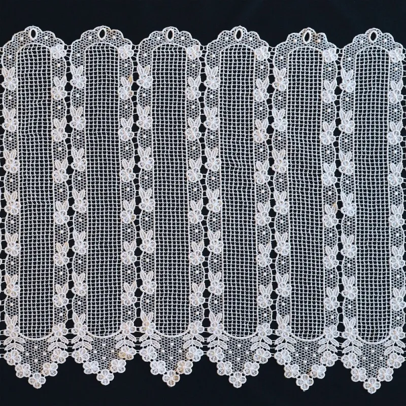 Brise Bise Macramé Hauteur 60cm Fleur Blanc