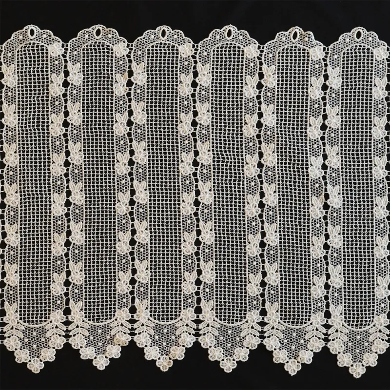 Brise Bise Macramé Hauteur 60cm Fleur Ecru