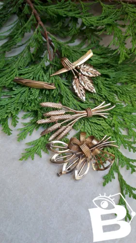 Broches anciennes Murat -fix- George Legros- broches plaqué or