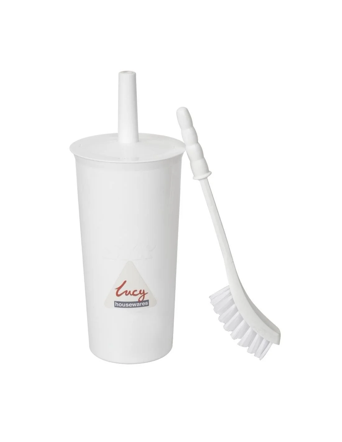 Brosse WC et support blancs Jantex