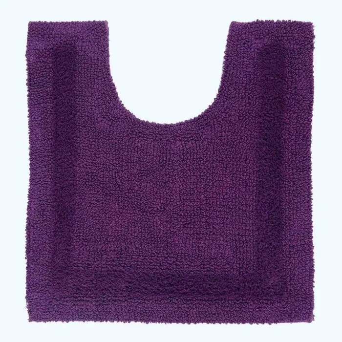 Tapis contour WC en coton, 50 x 55 cm – Prune