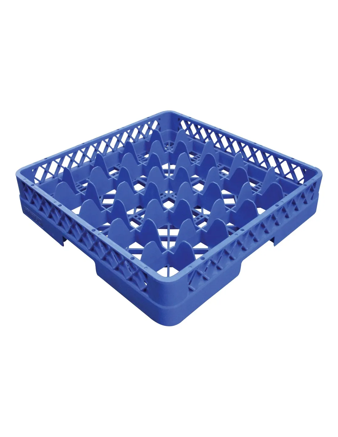 CASIER LAVE-VAISSELLE POUR 25 VERRES (89X89 MM) POLYPROPYLENE BLEU BLUE COLOUR L (en mm) : 501 - P (en mm) : 501 H (en mm) : 101