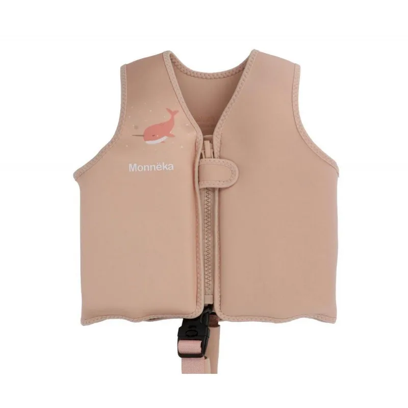 chaleco flotador monnëka narval peach 3-6 años