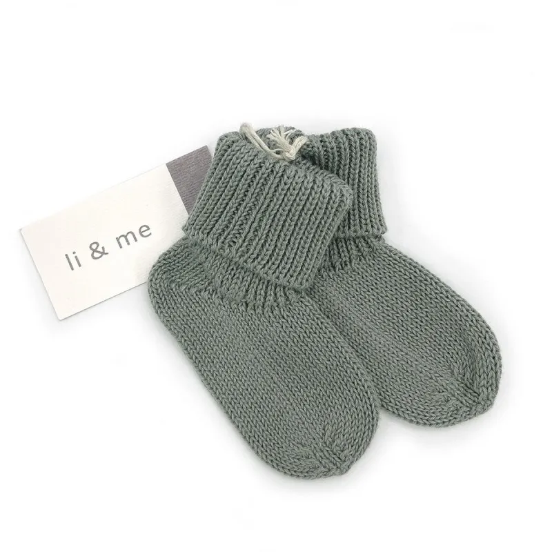chaussette tricot li&me sage