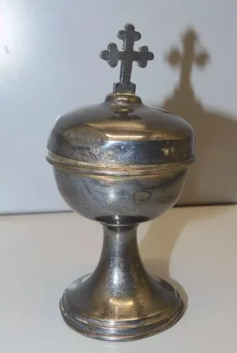 - CIBOIRE ARGENT de VOYAGE Poinçon MINERVE & ORFEVRE à définir JUS GRENIER   D