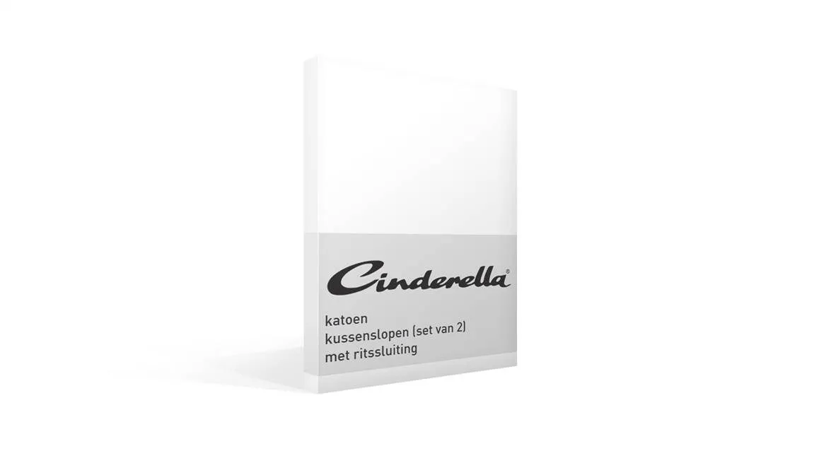 Cinderella taies d’oreiller coton 57 fils (lot de 2) blanc