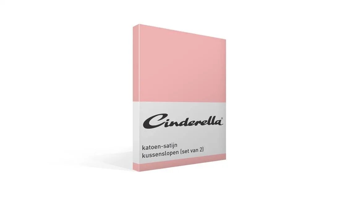 Cinderella taies d'oreiller satin (lot de 2) vieux rose