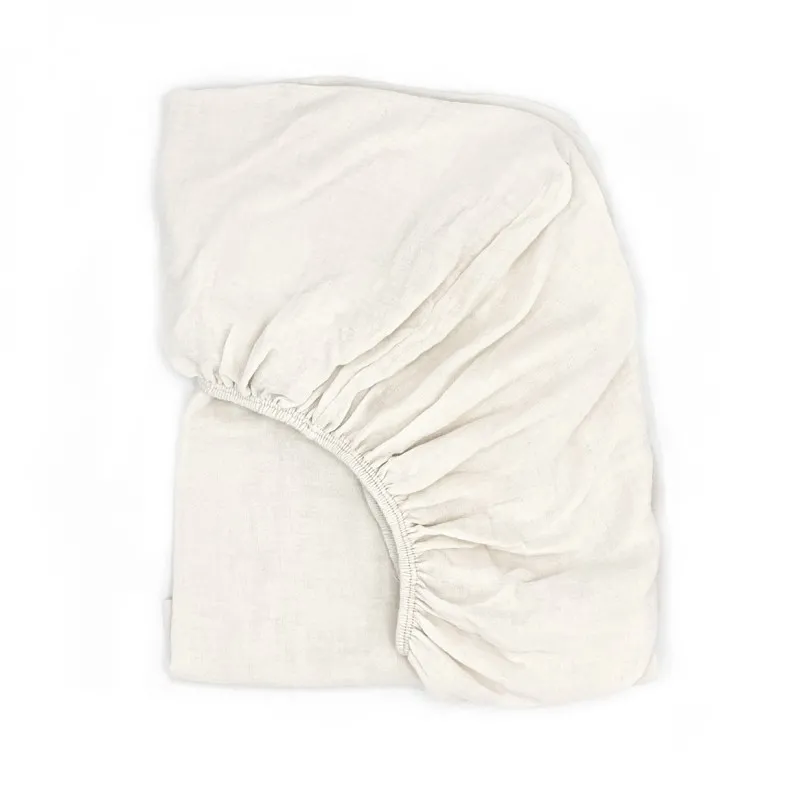 co-sleeping fitted sheet ivory powder