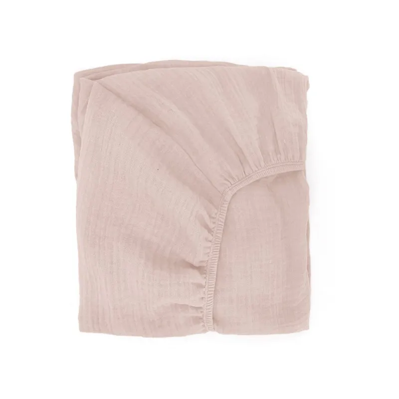 co-sleeping fitted sheet nude powder
