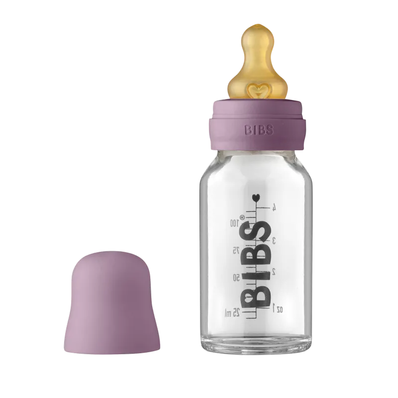 cristal bibs baby bottle mauve110ml