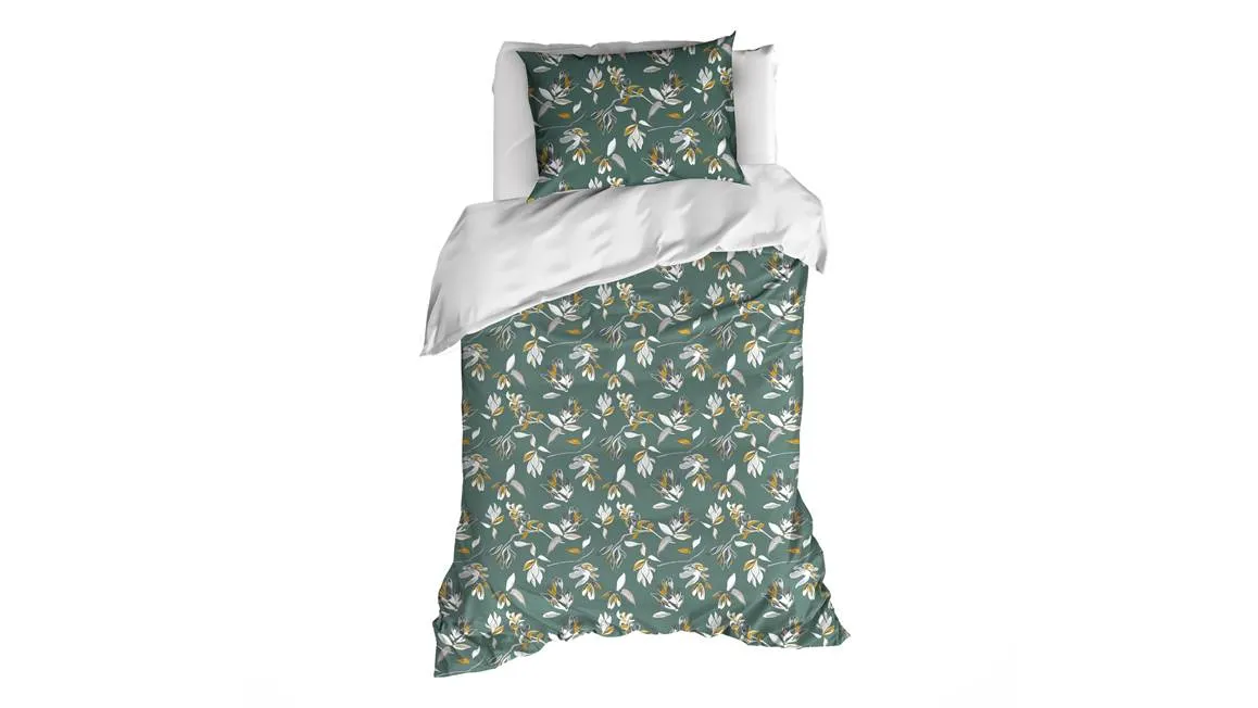 De Witte Lietaer Acacia housse de couette vert gris foncé