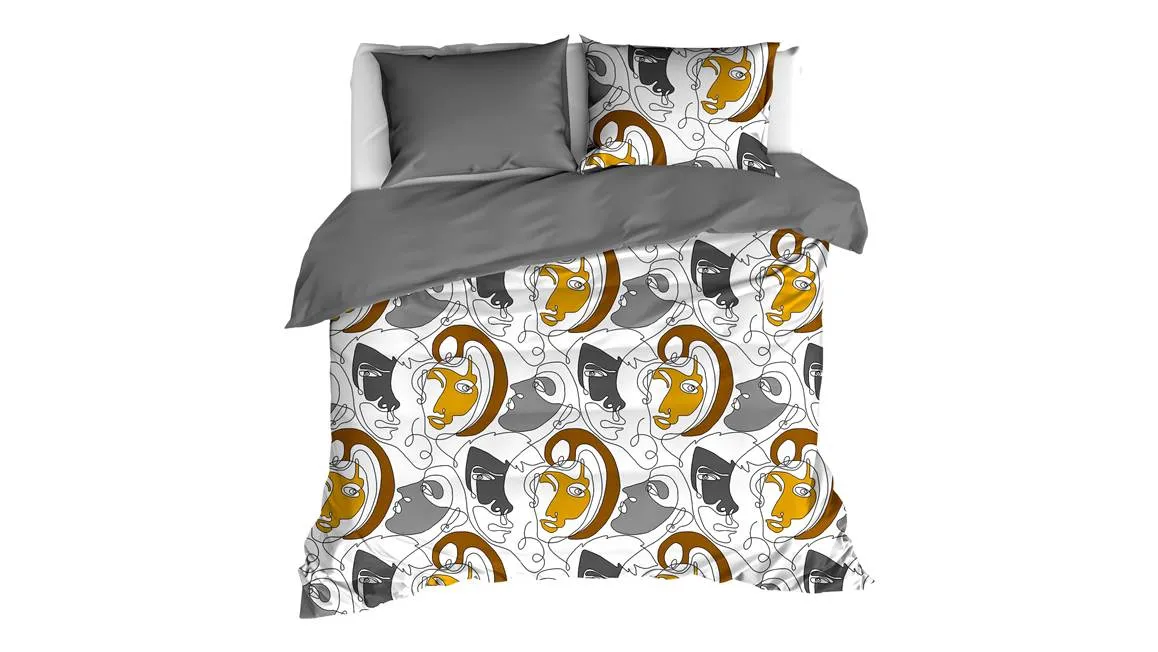 De Witte Lietaer Anastasia housse de couette jaune curry