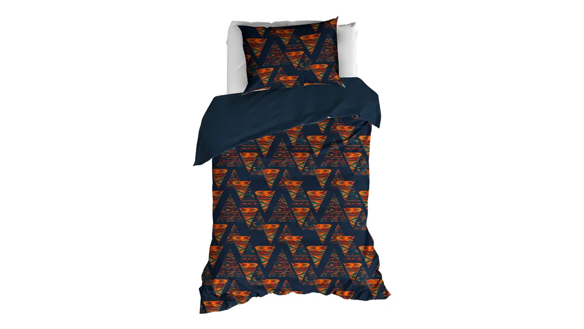 De Witte Lietaer Caspian housse de couette en flanelle bleu