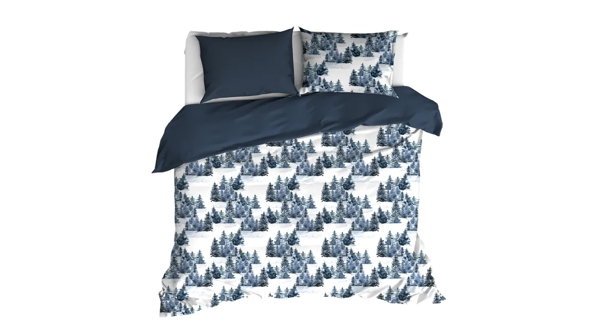 De Witte Lietaer Nord housse de couette en flanelle bleu