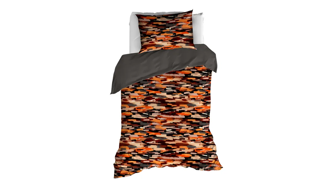 De Witte Lietaer Rothko housse de couette en flanelle brun orangé