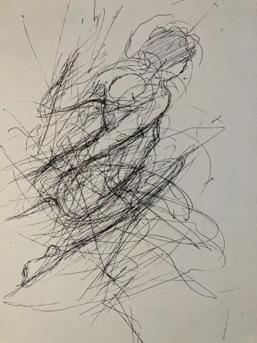 Dessin Gérard REMIGEREAU Femme Encre Erotique Nu Expressionisme Art 1980