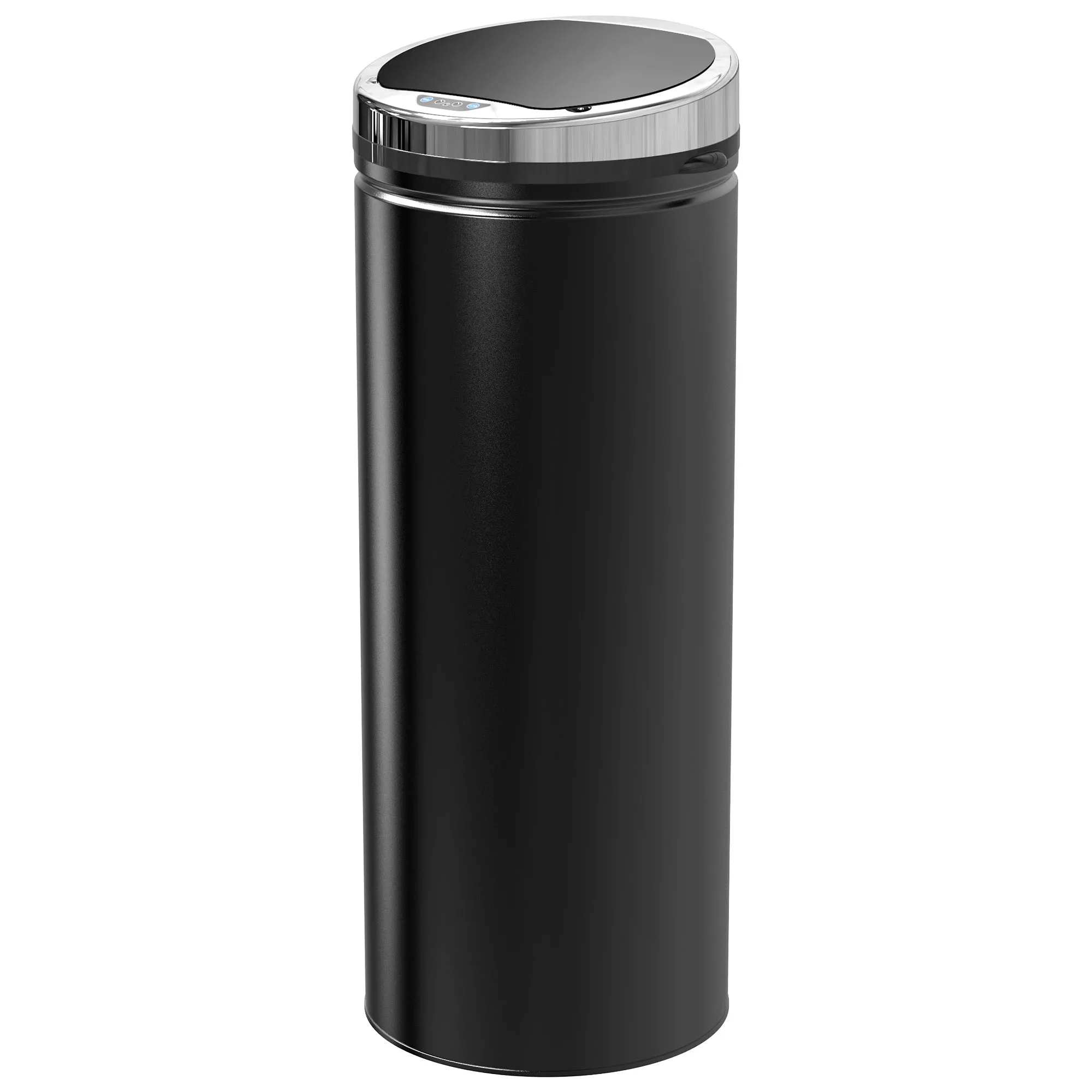 50L Sensor Bin Black for Kitchen Waste Automatic Dustbin Motion Detection Stainless Steel Rubbish Can with Bucket
