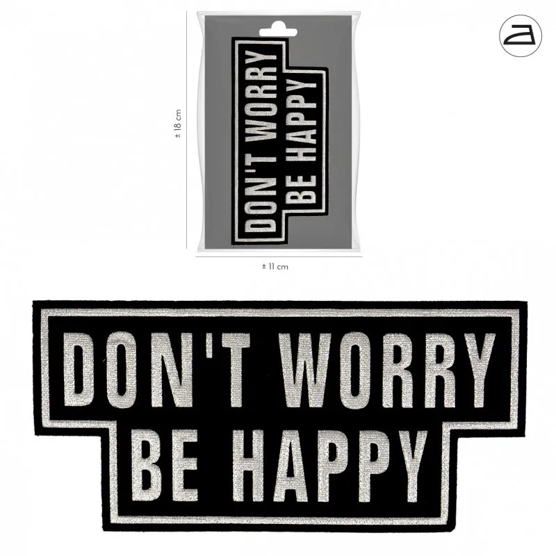 Ecusson be happy 17,8 x 8,3 cm