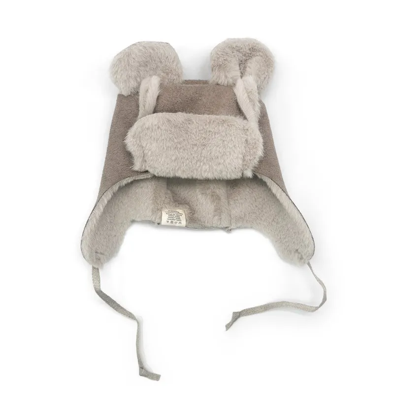 teddy hat eskimo suede almond t1