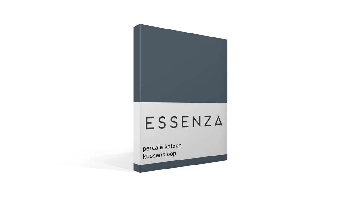 Essenza Premium taie d'oreiller percale bleu gris