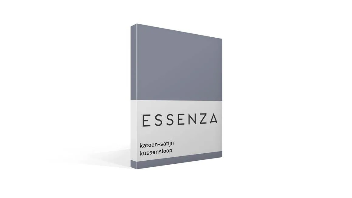 Essenza Satin taie d'oreiller bleu gris