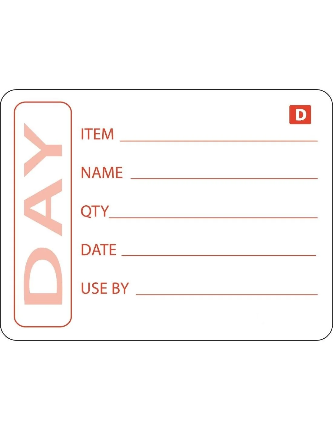 Etiquettes alimentaires solubles Hygiplas (Lot de 250)