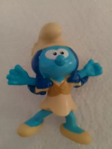 FIGURINE SMURF SCHTROUMPF BOUTON D'OR McDONALD'S MAC DO HAPPY MEAL 2018 PEYO